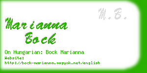 marianna bock business card